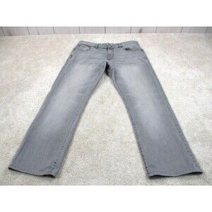 DL1961 Jeans Mens 36 Gray Straight Leg J Hilburn Classic Stretch Denim 36x28 *